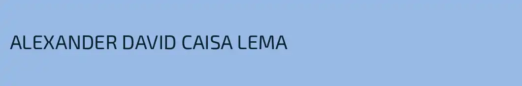 ALEXANDER DAVID CAISA LEMA